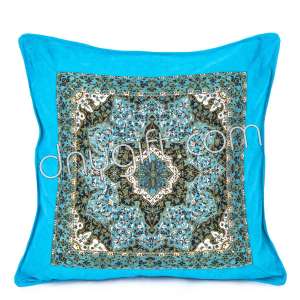 Silky Appearing Turkish Turquoise Cushion Cover