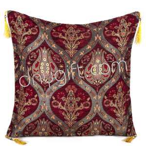 45x45 Burgundy Turkish Cushion Cover 2226