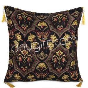 45x45 Kilim Desing Black Turkish Cushion Cover 2246