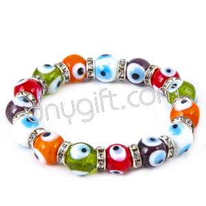 10 mm Turkish Colorful Evil Eye Bracelet