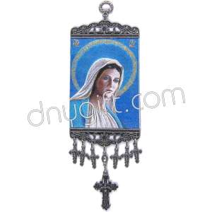 17 Cm Woven Religious Tapestry Wall Hanging Orthodox Catholic Icon 93