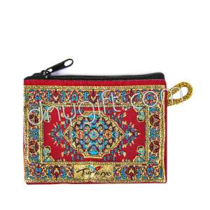 Kilim Desenli Mini Dokuma Cüzdan 045