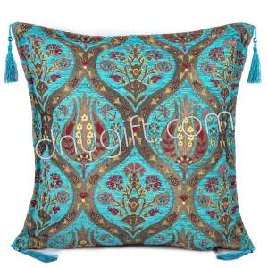 45x45 Turquoise Turkish Cushion Cover