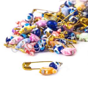 Evil Eye Safety Pins With Figures