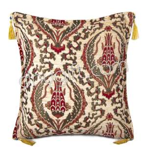 45x45 Tile Desing Cream Turkish Cushion Cover