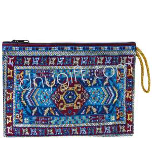 Woven Traditional Turkish Designed Passport Case With Zipper