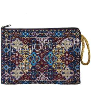 Woven Traditional Turkish Designed Passport Case With Zipper