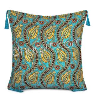 45x45 Turquoise Turkish Cushion Pillow Cover