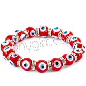 10 mm Turkish Red Evil Eye Bracelet