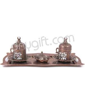Turkish Cofee Set of Two Bronze Colored 