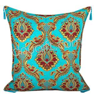 70x70 Turquoise Chenille Fabric Cushion Cover