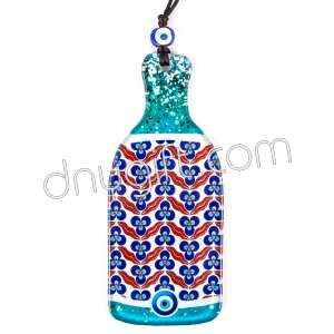 Bottle Shape Turkish Glass Evil Eye Ornament
