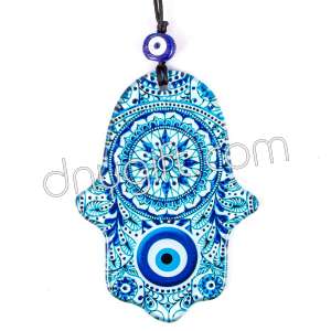 The Hand Of Fatimah Glass Evil Eyes Ornament
