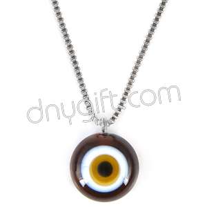 Turkish Handmade Brown Evil Eye  Necklace