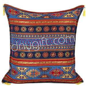 70x70 Turkish Cushion Cover-Blue