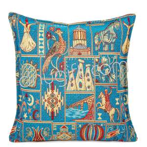 45x45 Gobilen Turkish Kilim Design Cushion Cover