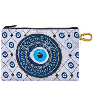 Nazar Boncuğu Desenli Dokuma Cüzdan 652
