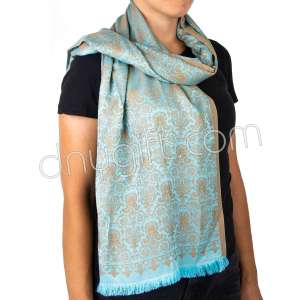 Authentic Clove Tile Patterned Tapestry Shawl