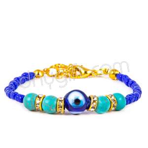 10 mm Turquoise Stone Beaded Bracelet
