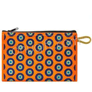 Nazar Boncuğu Desenli Dokuma Cüzdan