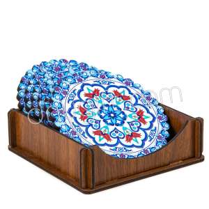 Ahşap Kutulu Bardak Altı Set