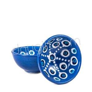 5 cm Evil Eye Designed Hand Made Turkish Ceramic Bowl
