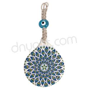 Nazar Boncuğu Desenli Seramik Duvar Süsü