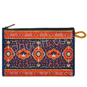 Kilim Desenli Dokuma Cüzdan