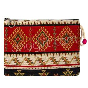 Kilim Desenli Goblen Klaç Çanta