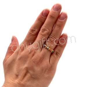 Zirkon Taşlı Nazarlı Yüzük