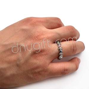 Zirkon Taşlı Nazarlı Yüzük