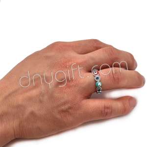 Zirkon Taşlı Nazarlı Yüzük