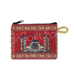 İstanbul Desenli Mini Dokuma Cüzdan