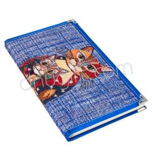 Kedi Desenli Goblen Defter