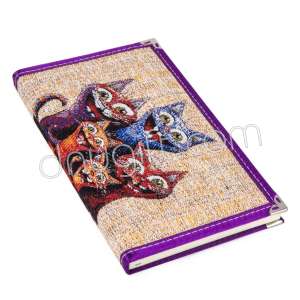 Kedi Desenli Goblen Defter
