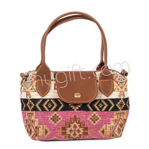 Kilim Desenli Rosto Çanta
