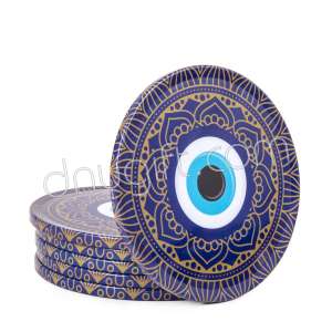 Nazar Boncuğu Desenli Osmanlı Bardak Altı