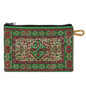 Kilim Desenli Dokuma Cüzdan
