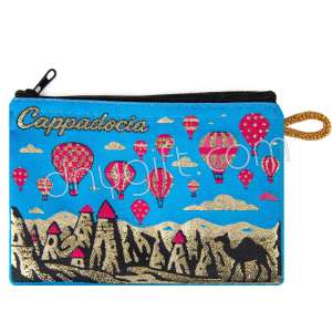 Kapadokya Desenli Dokuma Cüzdan