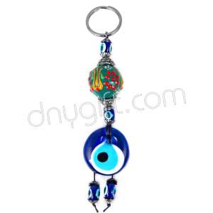 Kabartmalı Seramik Top Anahtarlık