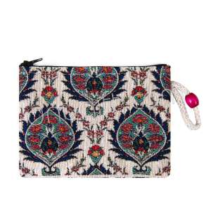 Çini Desenli Goblen Cüzdan