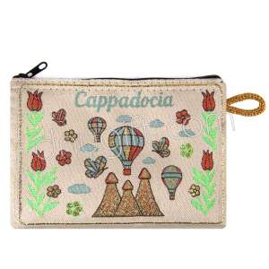 Kapadokya Desenli Dokuma Cüzdan