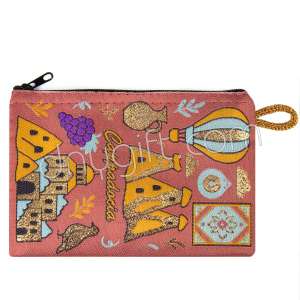 Kapadokya Desenli Dokuma Cüzdan