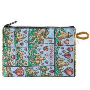 Kapadokya Desenli Dokuma Cüzdan