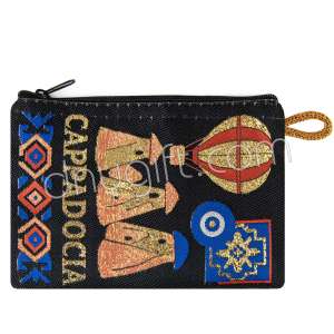 Kapadokya Desenli Dokuma Cüzdan