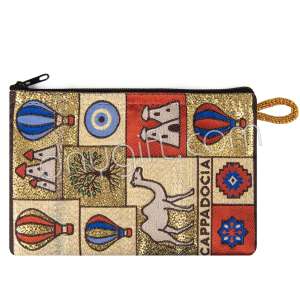 Kapadokya Desenli Dokuma Cüzdan