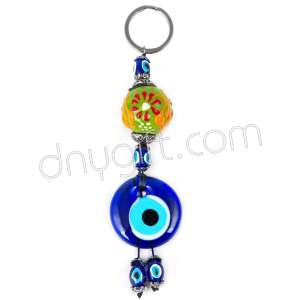 Kabartmalı Seramik Top Anahtarlık