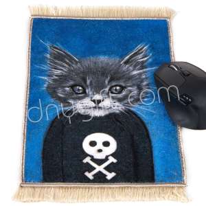 Kedi Desenli Minyatür Halı Mousepad