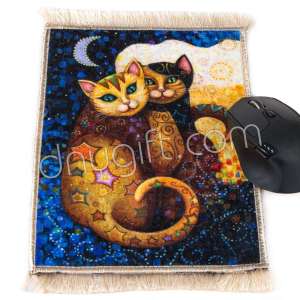 Kedi Desenli Minyatür Halı Mousepad