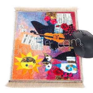 Kedi Desenli Minyatür Halı Mousepad